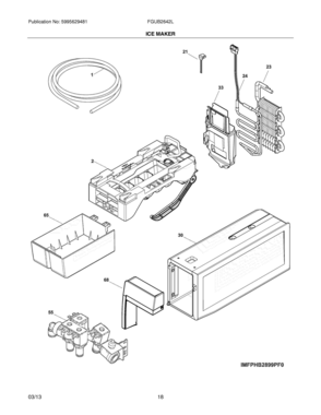 17 - ICE MAKER Diagram and Parts List for FGUB2642LF9  Frigidaire Refrigerator