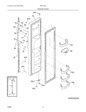 FREEZER DOOR Diagram and Parts List for FRS6HF6JW0  Frigidaire Refrigerator