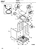 CABINET / TOP Diagram and Parts List for FWS445RBT2  Frigidaire Washer