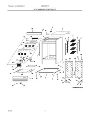 Part Location Diagram of 5304493326 Frigidaire GRILLE