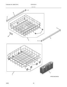 Racks Diagram and Parts List for FDPC4221AB3A  Frigidaire Dishwasher