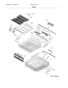 Racks Diagram and Parts List for EW24ID70QT4A  Electrolux Dishwasher