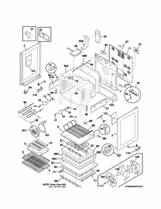 Body Diagram and Parts List for 79095052311  Kenmore Range