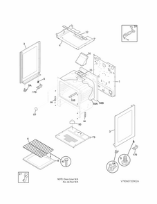 Body Diagram and Parts List for 79073039313  Kenmore Range