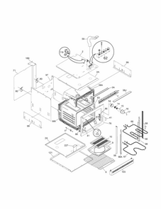 Body Diagram and Parts List for 79040192401  Kenmore Wall Oven
