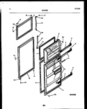 DOOR PARTS Diagram and Parts List for RT19F8YX3B  Gibson Refrigerator