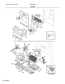 System Diagram and Parts List for EI33AF80WS3  Frigidaire Freezer