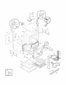 Body Diagram and Parts List for 79040454803  Kenmore Wall Oven