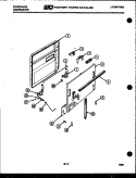 DOOR PARTS Diagram and Parts List for DWSF500EW  Frigidaire Dishwasher
