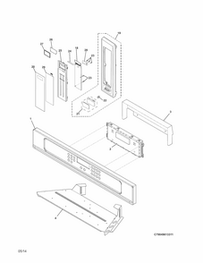 Control Panel Diagram and Parts List for 79049612312  Kenmore Microwave