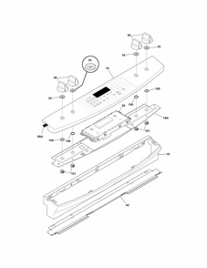 Backguard Diagram and Parts List for 79036909905  Kenmore Range