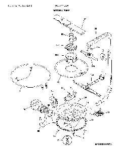 Motor & pump Diagram and Parts List for FGCD2444SA3A  Frigidaire Dishwasher
