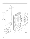 DOOR Diagram and Parts List for FKCH17F7HWC  Frigidaire Refrigerator