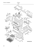 BODY Diagram and Parts List for FFED3015LBB  Frigidaire Range