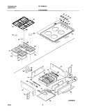 TOP / DRAWER Diagram and Parts List for PLCS389ACC  Frigidaire Range