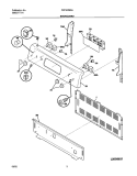 BACKGUARD Diagram and Parts List for FEF357BSA  Frigidaire Range
