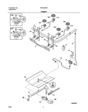 BURNER Diagram and Parts List for FGF326ASE  Frigidaire Range