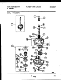 TRANSMISSION PARTS Diagram and Parts List for WWX645RBW0  Frigidaire Washer
