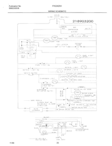 Wiring Daigram Diagram and Parts List for OEMF3-FRS26ZXHD2  Frigidaire Refrigerator