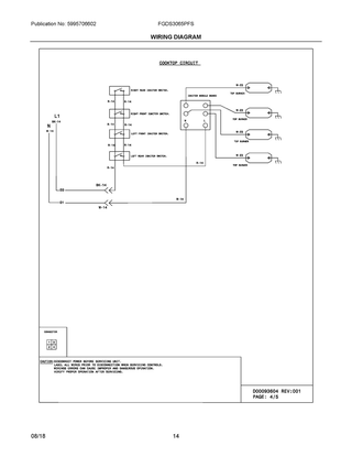 Wiring Diagram Diagram and Parts List for FGDS3065PFS  Frigidaire Range