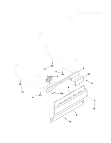 Frame Diagram and Parts List for FGBD2432KB1A  Frigidaire Dishwasher