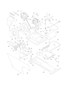 Motor/blower/belt Diagram and Parts List for 41797962705  Kenmore Washer Dryer Combo