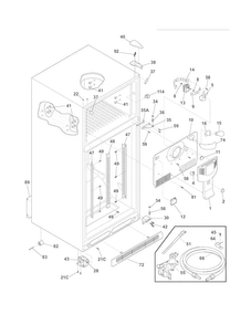 Cabinet Diagram and Parts List for LGHT1837LP6  Frigidaire Refrigerator