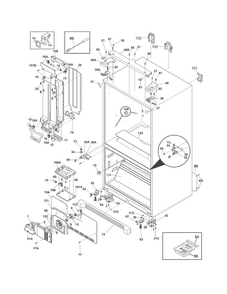 Cabinet Diagram and Parts List for FGHF2344MF7  Frigidaire Refrigerator