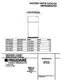 COVER Diagram and Parts List for MRT15CSED7  Frigidaire Refrigerator