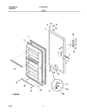 DOOR Diagram and Parts List for FFU21C5AW1  Frigidaire Freezer