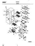 SHELVES Diagram and Parts List for FRS24WSGW3  Frigidaire Refrigerator