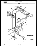BURNER, MANIFOLD AND GAS CONTROL Diagram and Parts List for MGF300PBWA  Frigidaire Range