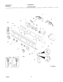 CONTROL PANEL Diagram and Parts List for FLSG62MRFS1  Frigidaire Washer Dryer Combo