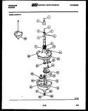 TRANSMISSION PARTS Diagram and Parts List for WDSFW0  Frigidaire Washer