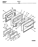 DOOR Diagram and Parts List for FEF387CCTA  Frigidaire Range