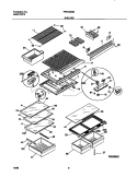 SHELVES Diagram and Parts List for FRT21NNGB2  Frigidaire Refrigerator