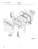 DOOR Diagram and Parts List for PLGFZ397GCG  Frigidaire Range