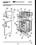 DOOR PARTS Diagram and Parts List for RT114LCH2  Frigidaire Refrigerator