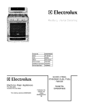 COVER Diagram and Parts List for EW30DF65GSE  Electrolux Range