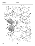 SHELVES Diagram and Parts List for GLHS269ZCW2  Frigidaire Refrigerator