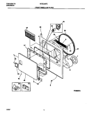FRONT PANEL / LINT FILTER Diagram and Parts List for MDG336RES1  Frigidaire Dryer