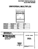 COVER Diagram and Parts List for MEF500PBDC  Frigidaire Cooktop