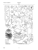 BODY Diagram and Parts List for CEW30DF6GWC  Electrolux Range