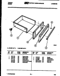 DRAWER PARTS Diagram and Parts List for 30-4987-08-06  Tappan Range