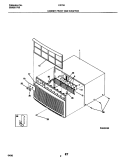 CABINET FRONT AND WRAPPER Diagram and Parts List for HA70A  Frigidaire Air Conditioner