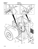 DRY CAB, HEATER Diagram and Parts List for FER331AS0  Frigidaire Dryer