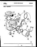 CABINET AND COMPONENT PARTS Diagram and Parts List for DE27A8WAFC  Gibson Dryer