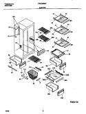 SHELVES Diagram and Parts List for FRS24MWGW2  Frigidaire Refrigerator