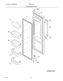 REFRIGERATOR DOOR Diagram and Parts List for FRS6LF7JS7  Frigidaire Refrigerator