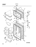 DOOR Diagram and Parts List for FRT18R7CQ0  Frigidaire Refrigerator